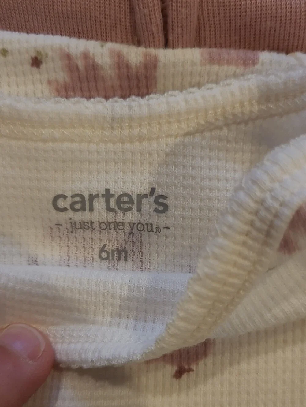 Carter's Pink Bear Sherpa Jacket and White Bear Print Outfit Set. Size 6 Months